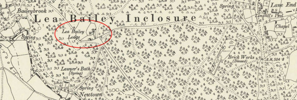Lea Bailey Lodge from the 1903 OS map - National Library of Scotland
